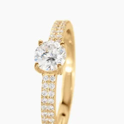Histoire d'Or Bague Solitaire Dayna De Zirconium or jaune oxyde