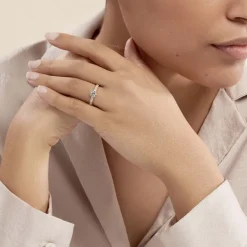 Histoire d'Or Bague Solitaire Dayna De Zirconium or jaune oxyde