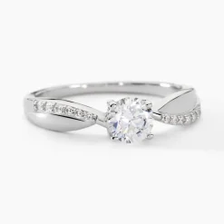 Outlet Histoire d'Or Bague Solitaire Doralicia Argent Blanc Oxyde De Zirconium