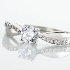 Outlet Histoire d'Or Bague Solitaire Doralicia Argent Blanc Oxyde De Zirconium