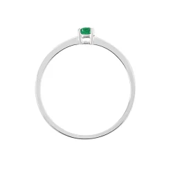 Outlet Histoire d'Or Bague Solitaire Dota Or Blanc Emeraude