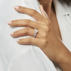 Histoire d'Or Bague Solitaire Ellora Argent Blanc Oxyde De Zirconium* Bagues|Bagues Fantaisie