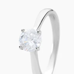 Outlet Histoire d'Or Bague Solitaire Elyana Argent Blanc Oxyde De Zirconium