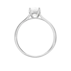 Outlet Histoire d'Or Bague Solitaire Elyana Argent Blanc Oxyde De Zirconium