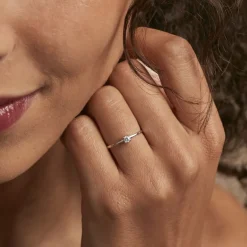 Histoire d'Or Bague Solitaire 1er Solitaire Argent Blanc Oxyde De Zirconium* Bagues|Bagues Fantaisie