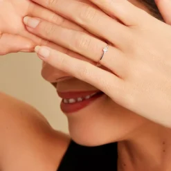 Histoire d'Or Bague Solitaire 1er Solitaire Argent Blanc Oxyde De Zirconium* Bagues|Bagues Fantaisie