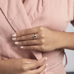 Discount Histoire d'Or Bague Solitaire Eulalio Argent Blanc Oxyde De Zirconium