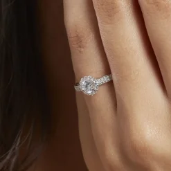 Histoire d'Or Bague Solitaire Fathima Or Blanc Oxyde De Zirconium* Bagues|Bagues Avec Pierre