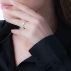 New Histoire d'Or Bague Solitaire Fiona Or Blanc Amethyste