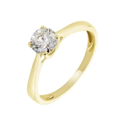 Best Histoire d'Or Bague Solitaire Fiona Or Jaune Diamant Synthetique