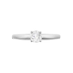 New Histoire d'Or Bague Solitaire Flora Or Blanc Diamant