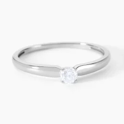 Outlet Histoire d'Or Bague Solitaire Flora Or Blanc Diamant