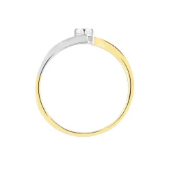 Online Histoire d'Or Bague Solitaire Francienne Or Bicolore Diamant