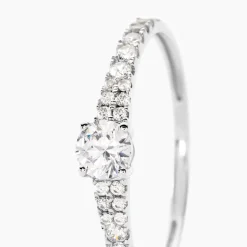 Histoire d'Or Bague Solitaire Francoise-marie Or Blanc Oxyde De Zirconium