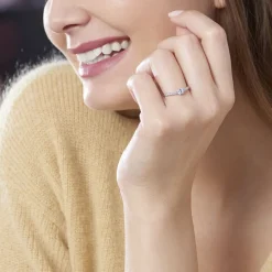 Histoire d'Or Bague Solitaire Francoise-marie Or Blanc Oxyde De Zirconium