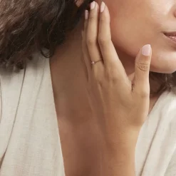 New Histoire d'Or Bague Solitaire Gaxina Or Rose Diamant