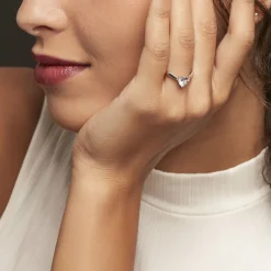 Histoire d'Or Bague Solitaire Geranium Argent Blanc Oxyde De Zirconium* Bagues|Bagues Fantaisie