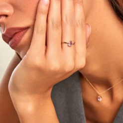 Histoire d'Or Bague Solitaire Goutte Or Jaune Améthyste* Bagues|Bagues Avec Pierre