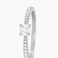 Sale Histoire d'Or Bague Solitaire Hemera Or Blanc Diamant