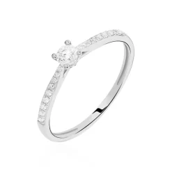 Histoire d'Or Bague Solitaire Hemera Or Blanc Diamant* Bagues|Bagues Avec Pierre