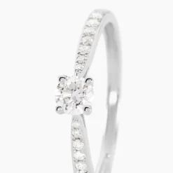 Clearance Histoire d'Or Bague Solitaire Hemera or blanc diamant