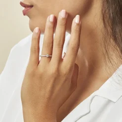 Clearance Histoire d'Or Bague Solitaire Hemera or blanc diamant