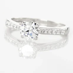 Hot Histoire d'Or Bague Solitaire Hemera Or Blanc Diamant Synthetique