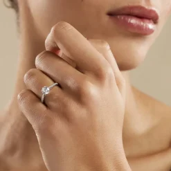 Hot Histoire d'Or Bague Solitaire Hemera Or Blanc Diamant Synthetique