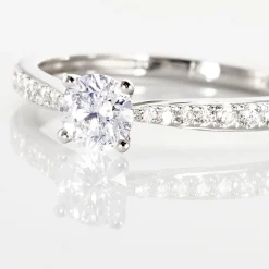 Online Histoire d'Or Bague Solitaire Hemera Or Blanc Diamant