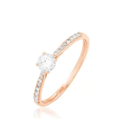 Histoire d'Or Bague Solitaire Hemera Or Rose Diamant