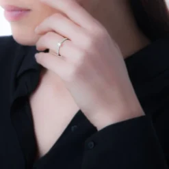 Histoire d'Or Bague Solitaire Hemera Or Rose Diamant