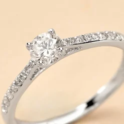 Histoire d'Or Bague Solitaire Hemera Or Blanc Diamant Synthetique* Bagues|Bagues Avec Pierre