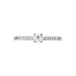 Histoire d'Or Bague Solitaire Hemera platine blanc diamant