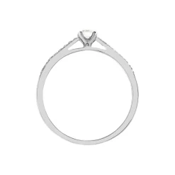 Histoire d'Or Bague Solitaire Hemera platine blanc diamant