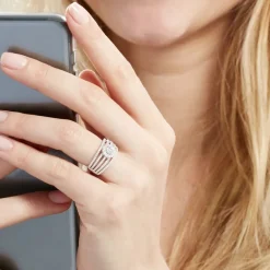 Histoire d'Or Bague Solitaire Iolente Argent Oxyde De Zirconium* Bagues|Bagues Avec Pierre