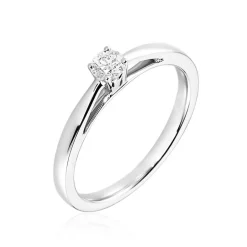 Discount Histoire d'Or Bague Solitaire Iris or blanc diamant