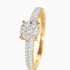 Online Histoire d'Or Bague Solitaire Julia Or Jaune Diamant Synthetique