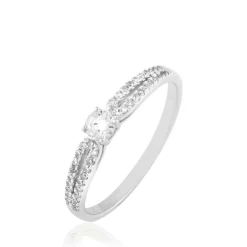 Histoire d'Or Bague Solitaire Katalina or blanc diamant