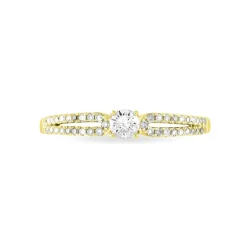 Clearance Histoire d'Or Bague Solitaire Katalina or jaune diamant