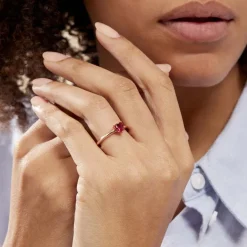 Histoire d'Or Bague Solitaire Kelvyn Argent Rose Oxyde De Zirconium* Bagues|Bagues Fantaisie