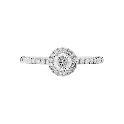 Hot Histoire d'Or Bague Solitaire Lena Or Blanc Diamant