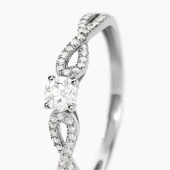 Online Histoire d'Or Bague Solitaire Livia Or Blanc Diamant