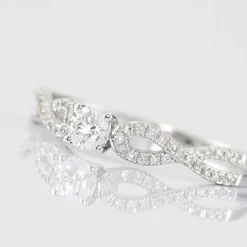 Online Histoire d'Or Bague Solitaire Livia Or Blanc Diamant