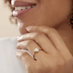 New Histoire d'Or Bague Solitaire Lysia or jaune diamant