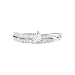 Histoire d'Or Bague Solitaire Maella Argent Blanc Oxyde De Zirconium* Bagues|Bagues Fantaisie