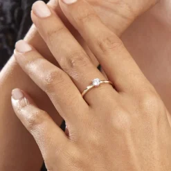 Histoire d'Or Bague Solitaire Maylis Or Jaune Oxyde De Zirconium