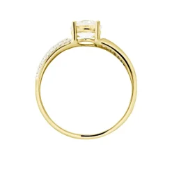 Histoire d'Or Bague Solitaire Messine Or Jaune Oxyde De Zirconium* Bagues|Bagues Avec Pierre