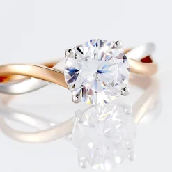 Histoire d'Or Bague Solitaire Micheline Or Bicolore Oxyde De Zirconium* Bagues|Bagues Avec Pierre