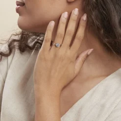 Histoire d'Or Bague Solitaire Micheline Or Bicolore Oxyde De Zirconium* Bagues|Bagues Avec Pierre