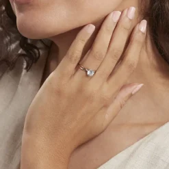 Histoire d'Or Bague Solitaire Micheline Or Bicolore Oxyde De Zirconium* Bagues|Bagues Avec Pierre